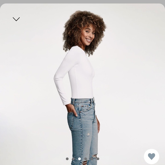 NUUDS LONG SLEEVE CREWNECK BODYSUIT WHITE - Picture 3 of 6